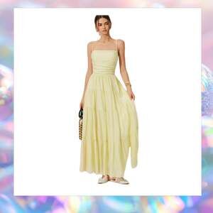 Commense Pleated Backless Tiered Cami Dress - Commense